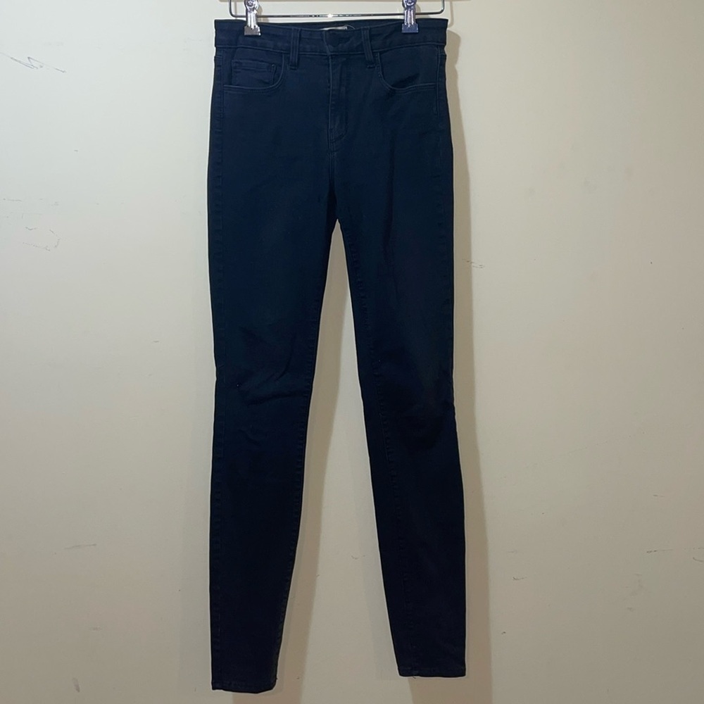 Womens L’AGENCE Marguerite Skinny High Rise Dark Graphite Jeans
